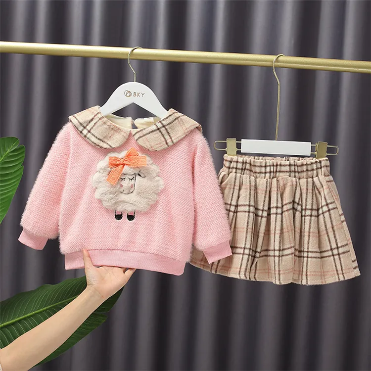 2021 fashion hot selling cute soft skirt set kids comfortable tutu knit baby skirt