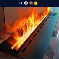 Cheminée à effet de brouillard 3D avec commande vocale, insert de cheminée importé, décoration de cheminée intégrée, humidificateur à flamme artificielle pour usage domestique