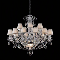 Lustre suspendu en cristal européen élégant, luminaire décoratif d'intérieur pour salle de banquet, villa, salon, hall d'hôtel