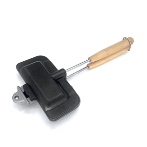 Mini Plancha para Sándwiches, Tartas y Hot Dogs con Asas Desmontables, Equipo de Cocina para Fogatas - Product Image 1