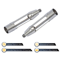 Postes de tornillo cónico Dental chapados en oro para recambios de relleno de conducto radicular tornillos de tachuela de hueso de uñas Material de titanio Cnc Dental
