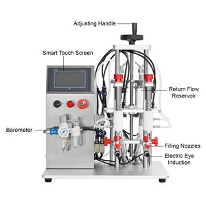 Máquina de llenado de líquidos de escritorio de 2 cabezales con pantalla táctil e inducción ocular para perfume, aceite esencial, agua, alcohol, jugo y cosméticos - Product Image 5
