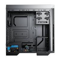 Boîtier d'ordinateur GAMEMAX Dark Silent Steel en plastique, format ATX Mid Tower, design anti-bruit des ventilateurs, 7 emplacements d'extension pour système PC de jeu