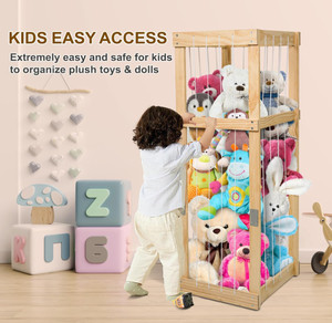 Amaca portaoggetti per peluche in legno massello lucidato, robusta, durevole ed ecologica, fatta <span class=keywords><strong>a</strong></span> mano, di grande capacità, per decorazioni domestiche e porta giocattoli - Product Image 6