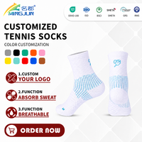 Chaussettes de sport en coton personnalisées pour hommes et femmes, vente en gros, semelle en tissu éponge, respirantes, absorbant la transpiration, chaussettes athlétiques