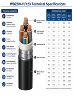 Cable de Cobre Armado XLPE SWA 4x16mm² 0.6/1kV, Cable de Alimentación Subterráneo Armado con Alambre de Acero