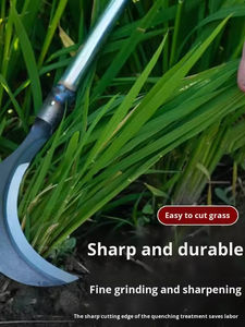 Beliebte Wahl: Hochmanganstahl-Schnellschneidmesser mit schwarzer Rückseite, Sichel für doppelten Einsatz, landwirtschaftlicher Grasmäher, geschweißte Säcke - Product Image 6