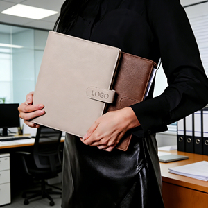 Папка-органайзер из искусственной кожи с индивидуальной печатью для планирования бюджета и хранения документов - Product Image 1