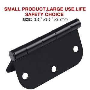 Matte đen 3.5 inch bán kính nội thất phẳng sắt Bifold cửa bản lề tiêu chuẩn dân cư thép cho phòng ngủ - Product Image 3