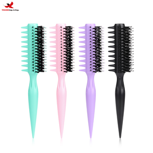 Custom <b>Detangler</b> <b>Brush</b> Flexible Curly Hair <b>Brush</b> <b>Detangling</b> Hairbrush with Boar Bristles for Women GZ RTS Bulk Mixed Order - Product Image 1