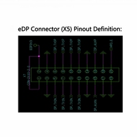 HEXING -EDP-V04 Carte de conversion HDMI-EDP 1 à 4 voies, carte pilote LCD DP1.2 HPD, prise en charge 4K, débogage logiciel, compatible avec les panneaux