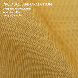 Tela 100% Ramio de 74 g/m², Ligera y Transpirable, para Prendas de Vestir Femeninas, Certificación OEKO-TEX, Suministro de Fábrica al por Mayor para Europa - Product Image 4