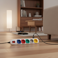 Cinq prises de surface meilleure prise de vente avec interrupteur prise d'ordinateur avec certification CE