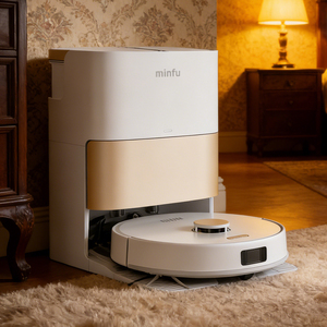 Robot Aspirador Inteligente con Autovaciado y Mopa Extensible para Alfombras y Suelos, Aspiradora Doméstica Inteligente para Barrer y Fregar - Product Image 1