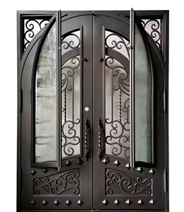 <span class=keywords><strong>Porta</strong></span> d'Ingresso di Lusso in Lega di Alluminio, Design Moderno, Doppia Entrata, Porte Esterne con Isolamento Termico <span class=keywords><strong>per</strong></span> Villa - Product Image 1