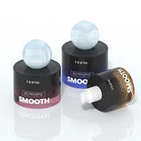 Flacon en verre cylindrique plat à dégradé multicolore 50ml 100ml avec pompe, emballage cosmétique de luxe personnalisé avec logo pour soins de la peau