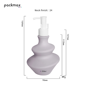 Bouteille de luxe en HDPE de 250 ml avec bouchon à vis – Contenant ovale vide pour shampoing, lotion corporelle et démaquillant - Product Image 4