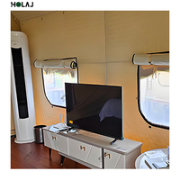 Tente de safari de luxe pour glamping avec toilettes, tente en toile écologique quatre saisons pour hôtel-resort, idéale pour projets de camping et de villégiature