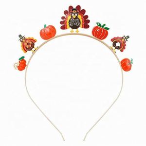 Diadema de fiesta de Acción de Gracias Diadema de calabaza de pavo divertido Día de Acción de Gracias Diadema para niños - Product Image 1