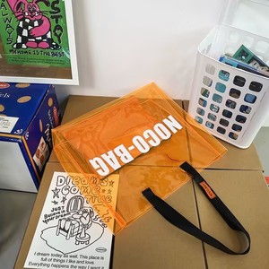 Venta al por mayor de gran capacidad con logotipo láser de PVC viaje compras trabajo mujeres monederos bolso con cremallera pequeño neón <span class=keywords><strong>playa</strong></span> estadio bolso transparente - Product Image 5