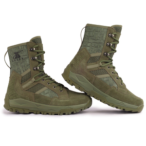 Nuevas Botas Tácticas de Caña Alta a la Moda para Hombre, Zapatos de Trabajo y Entrenamiento al Aire Libre, Suela de Goma Antideslizante Resistente al Desgaste, Suministro Directo de Fábrica - Product Image 4