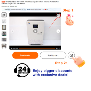 LVTOPSUN Achetez une batterie au lithium Batterie rechargeable longue durée Pack de batteries à cycle profond Batterie au lithium-ion Lifepo4 12v pour système solaire - Product Image 4