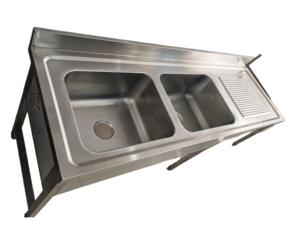 2025 Nuevo diseño Equipo <span class=keywords><strong>de</strong></span> <span class=keywords><strong>catering</strong></span> Fregadero <span class=keywords><strong>de</strong></span> restaurante Fregadero <span class=keywords><strong>de</strong></span> <span class=keywords><strong>cocina</strong></span> <span class=keywords><strong>de</strong></span> acero inoxidable comercial <span class=keywords><strong>de</strong></span> doble cuenco con drenaje - Product Image 6