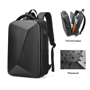 Mochila masculina impermeável de alta qualidade, mochila masculina feita em tecido impermeável com tecnologia à prova de furtos e ideal para transportar laptops de 15.6 polegadas, com entrada para carregador usb