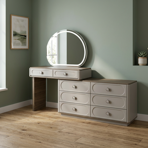 Modern Makeup Vanity Table <b>With</b> <b>Lighted</b> <b>Mirror</b> Storage Desk For Bedroom Furniture - Product Image 3