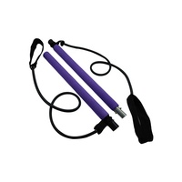Bâton de Pilates réglable en mousse durable pour exercices de yoga, portable, avec bande de résistance
