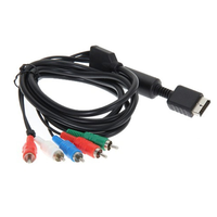Câble audio-vidéo HDTV AV de 1,8 m/6 pieds, câble AV A/V, cordon pour adaptateur de jeu PS2 PS3 Slim