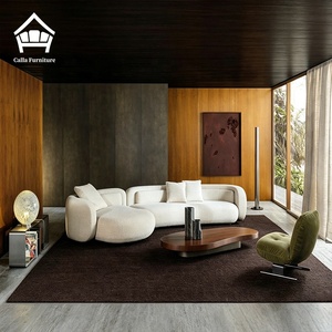 Canapé modulaire incurvé minimaliste italien pour villa de luxe, revêtement en tissu moderne, ensemble de salon design - Product Image 4