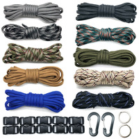 Terrazoom DL-012 Corde Paracord Tressée Multifonctionnelle en Nylon 4mm, 550 lb, 3m, pour Tentes et Cordes de Tension, DIY, Extérieur, Robuste, Sept Brins