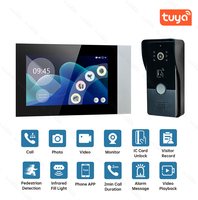 Système de sonnette vidéo IP65 étanche Trudian TD-D6 7 pouces TCP avec interphone audio bidirectionnel et 2 moniteurs