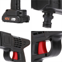 Hidrolavadora Eléctrica Portátil Multifuncional de Alta Presión de 21V con Material PP, Pistola de Agua de Limpieza con Presión de 6-8 bar