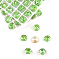 Piedras de Cristal Redondas con Forma de Flor, Piedras Decorativas K9 con Punta Trasera, Cuentas Sueltas de Cristal para Manualidades