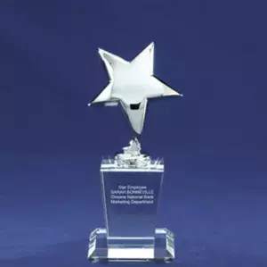 Brilliant Crystal Trophy K9 Crystal Star Award