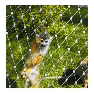 鳥小屋動物園メッシュ用の高強度ステンレス鋼ケーブルワイヤーロープメッシュネット