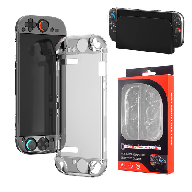 For for 2 Clear PC Protective Case Private Mold Logo/Pattern Acceptance Transparent Whole Console Joy-Con Game Accessory