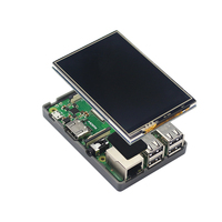 Pantalla táctil TFT LCD de 3.5 pulgadas para Raspberry Pi 3, monitor con resolución de 480*320, carcasa de ABS y ventilador de refrigeración para Raspberry Pi 4 Modelo B, 3B+ y 3B