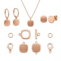 Composants de bijoux carrés souples personnalisés, fermoirs de boucles d'oreilles en métal tendance, tons or, argent et or rose