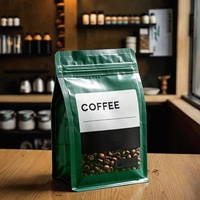 Custom Printed 8 Side Seal Food Packaging Bag Reusable Zipper Flat Bottom Stand 250g 500g <strong>1kg</strong> Capacity for <strong>Coffee</strong> <strong>Beans</strong> Jelly