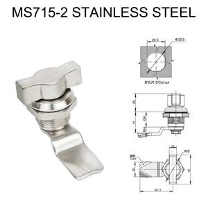 Chiusura a Linguetta MS715-2 Lida in Lega di Zinco/PA, Nero Opaco/Cromo Lucido, con <span class=keywords><strong>Molla</strong></span> per Pannelli Elettrici - Product Image 4