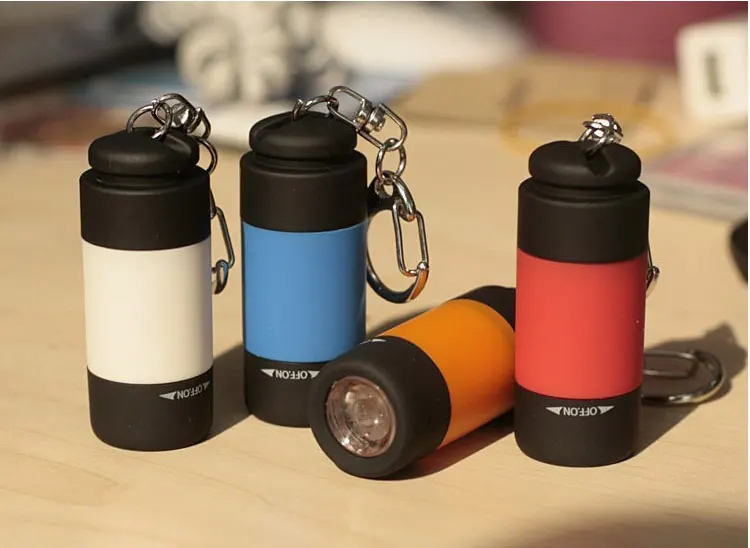 NPOT Mini Keychain Flashlight Outdoor Travel Rechargeable Colorful LED Flashlight High-Powered Pocket Keychain Flashlights