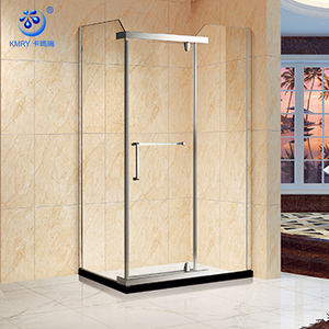 Cabine de <span class=keywords><strong>douche</strong></span> en verre texturé carré sans cadre conçu sur mesure pour les douches de villa d'hôtel - Product Image 1