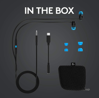 Earphone Gaming Berkabel Tipe-C Logitech G333, Chipset Realtek Terintegrasi, Driver Audio Ganda, Tahan Air IPX-3, Mikrofon In-Line untuk PC