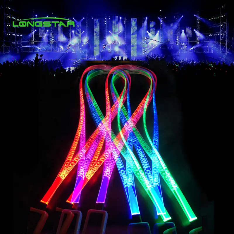 Party Event Celebration Atmosphere Promotion Props Support Logo Customization Multiple Color LED Lanyard