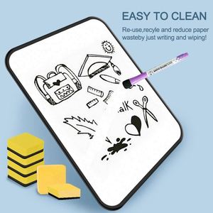 Dry Erase Magic Magnetic <b>Desk</b> <b>Mini</b> Double Sided Removable Whiteboard with Lines - Product Image 5