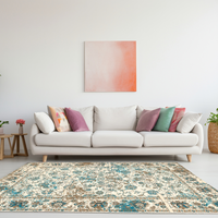 Tapis fin en flanelle de polyester Shufu, à poils moyens, imprimé abstrait moderne, fabriqué à la machine, avec envers antidérapant en caoutchouc, anti-allergique