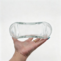 Bouteille de liqueur en verre transparent sans plomb de 700 ml, forme éventail, unique, avec bouchon en liège, gravure personnalisée, décalcomanie, emballage de luxe pour brandy